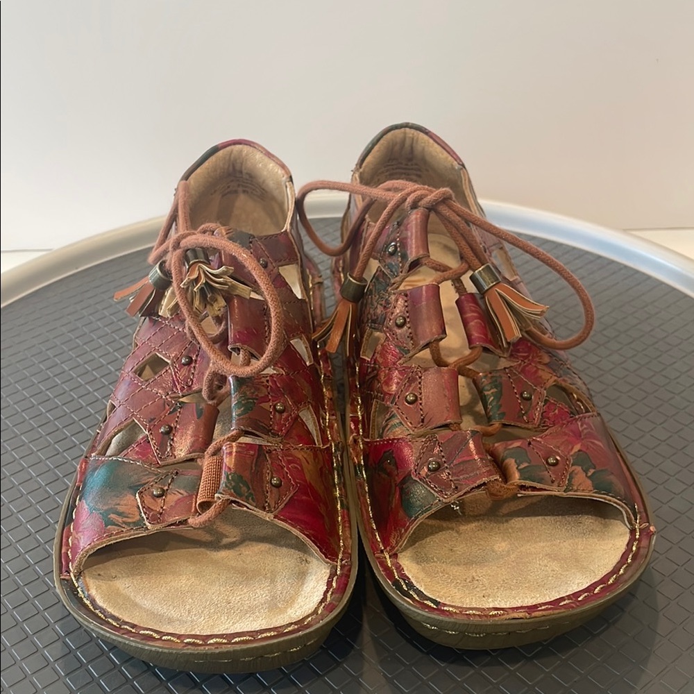 Alegria Red Gladiator Sandals